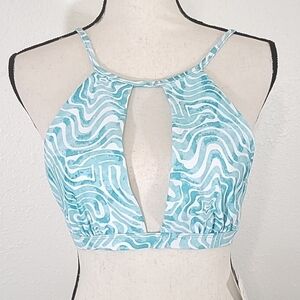 *NWT* DAMSEL Bikini Top Poolside (Blue-Green), size XL